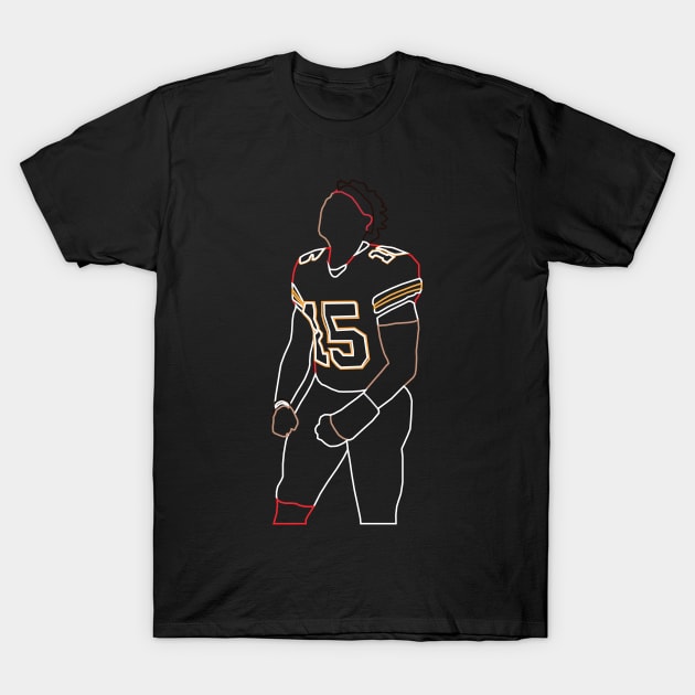 Patrick Mahomes Celebration Neon T-Shirt by xRatTrapTeesx